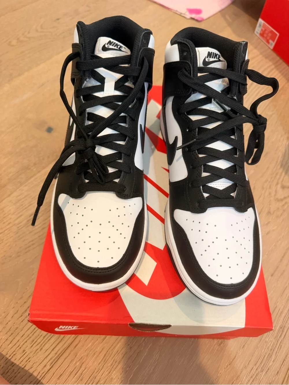 Nike Men’s Panda Black/White High-Top Sneakers